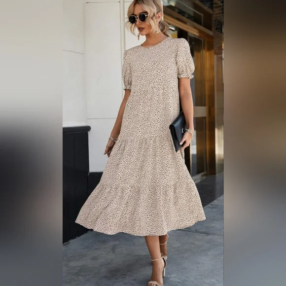 PRETTYGARDEN Maxi/Midi Leopard Print Dress! - Picture 1 of 8